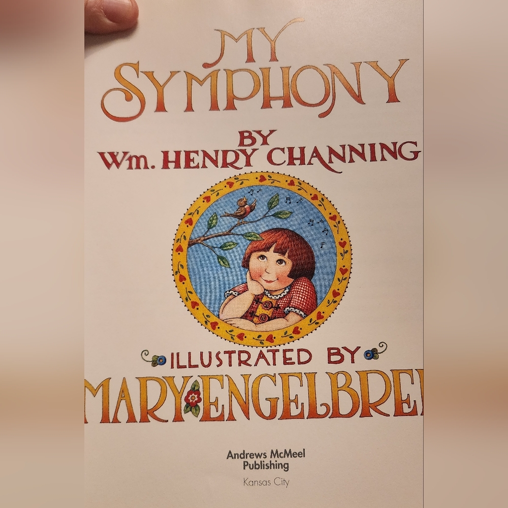 Vntg Mary Engelbreit Illustrated Book My Symphony By William Henry Channing